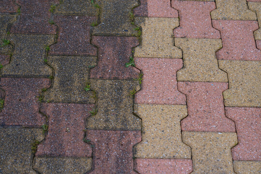 Colored Concrete Surface Pressure Washing