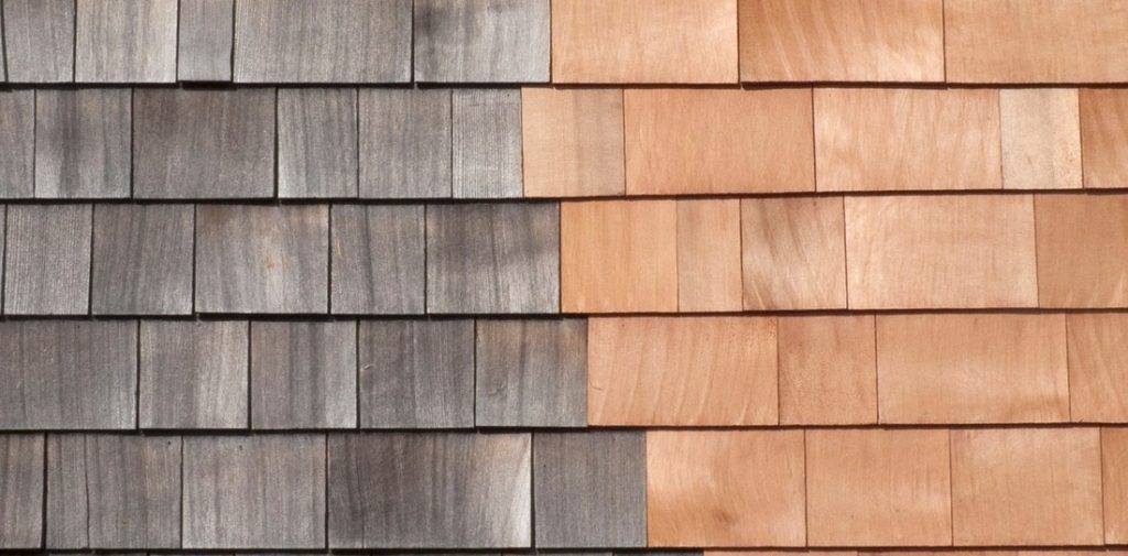 Cedar Shake Siding Pressure Washing