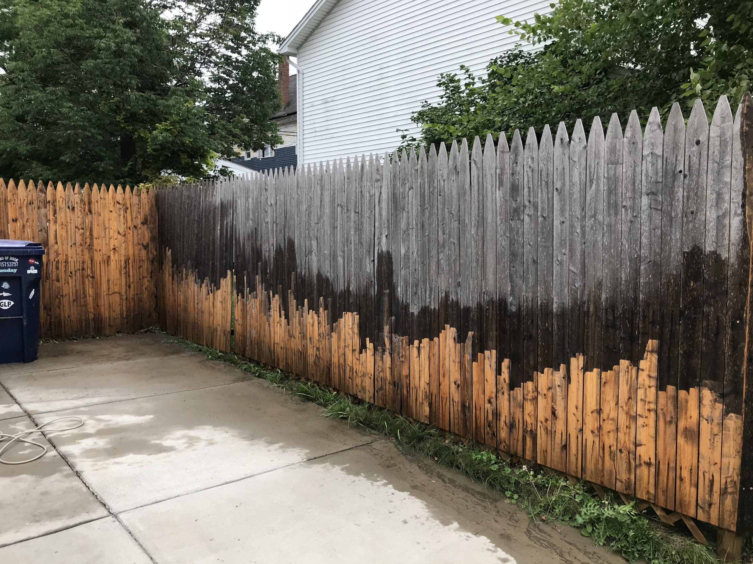 Wood Privacy Fence Pressure Washing