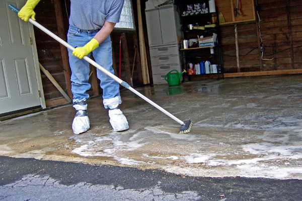 Garage Floor Pressure Washing