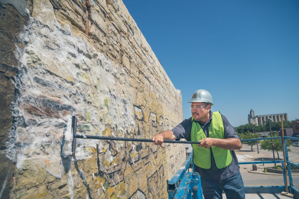 Stone Veneer Pressure Washing