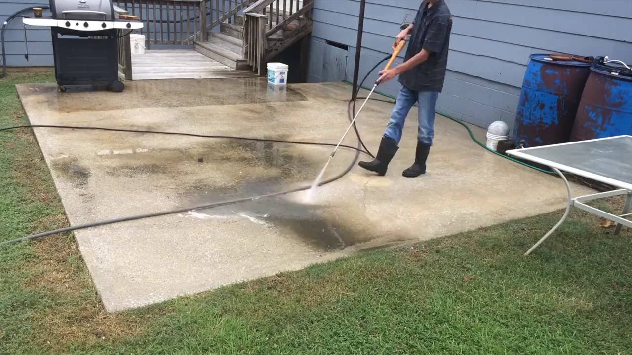 Concrete Patio Pressure Washing