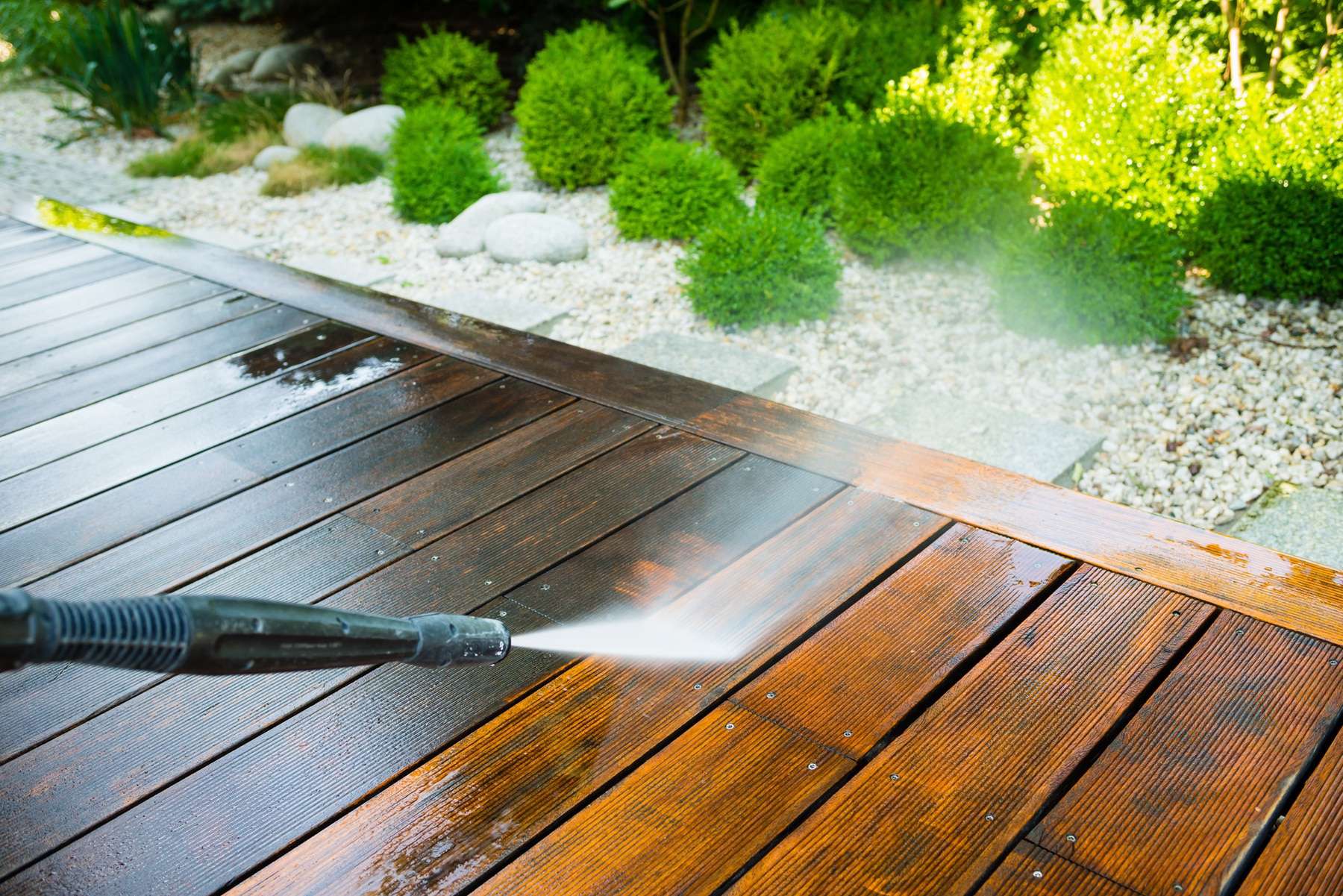 Wood Deck Pressure Washing