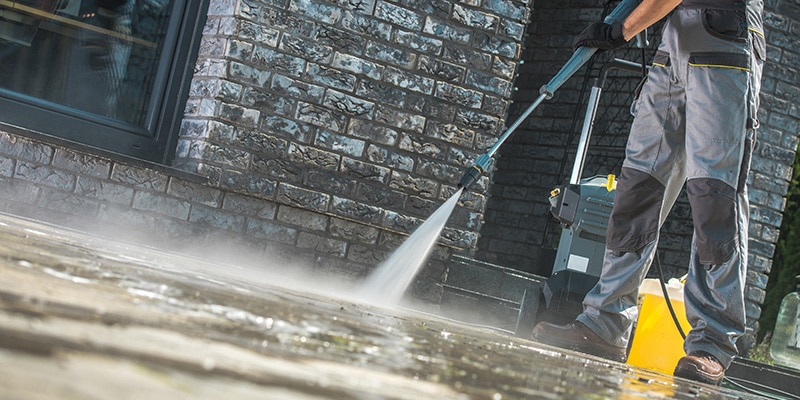 Concrete Pad Pressure Washing