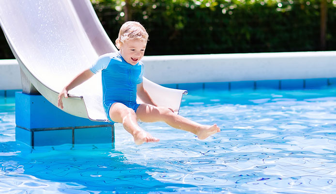 Pool Slide Cleaning
