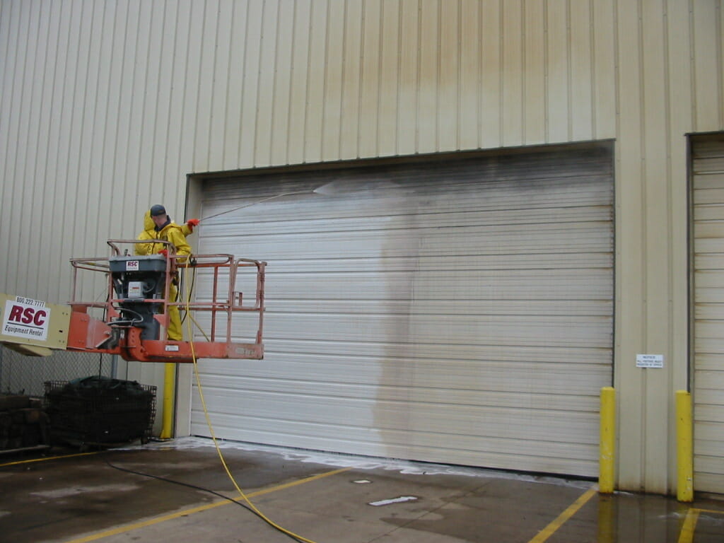 Industrial Door Pressure Washing