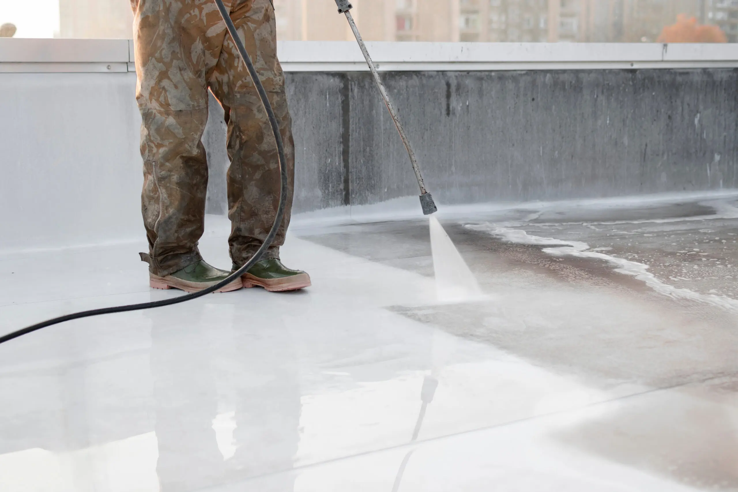 Flat Roof Cleaning