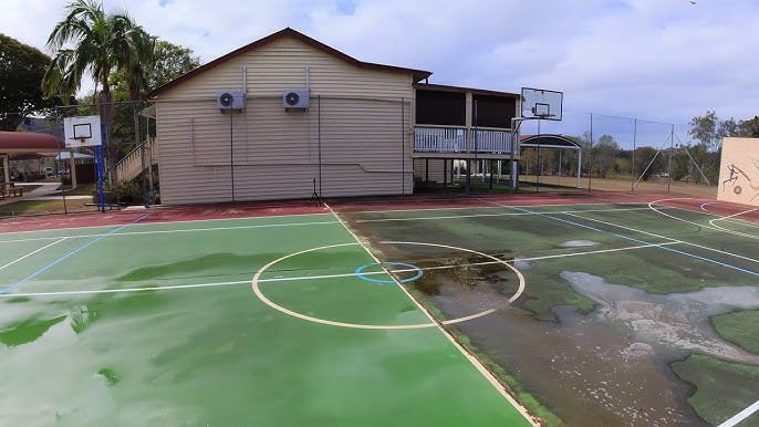 Basketball Court Pressure Washing