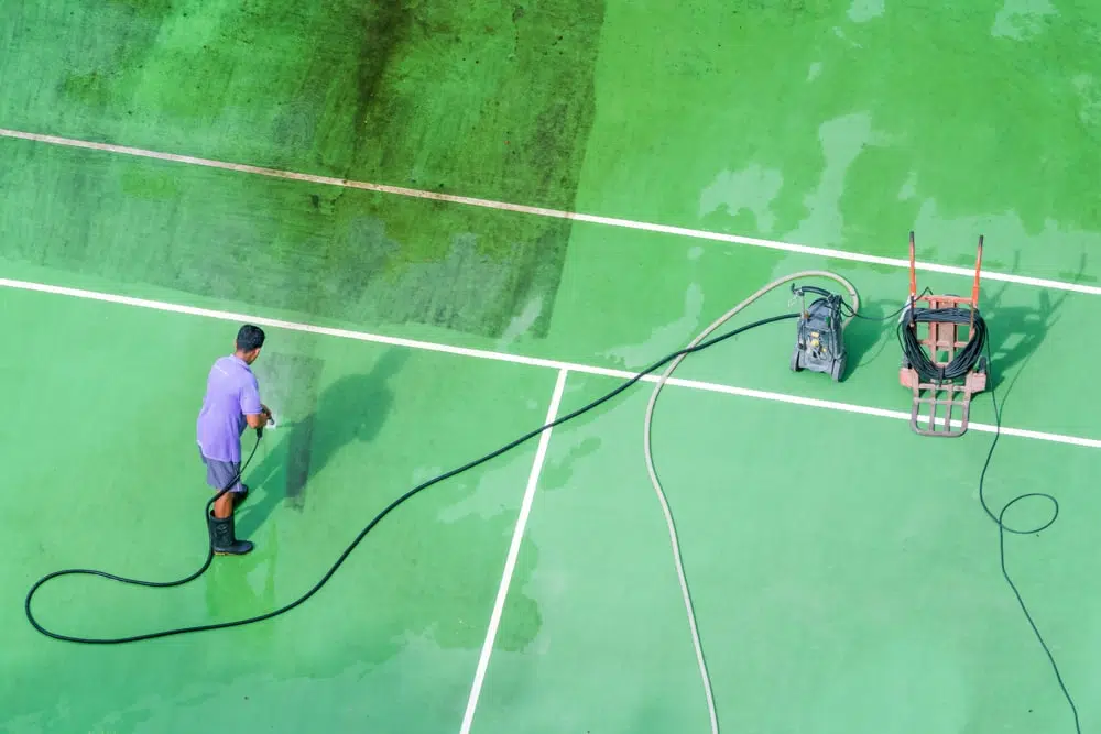 Tennis Court Pressure Washing